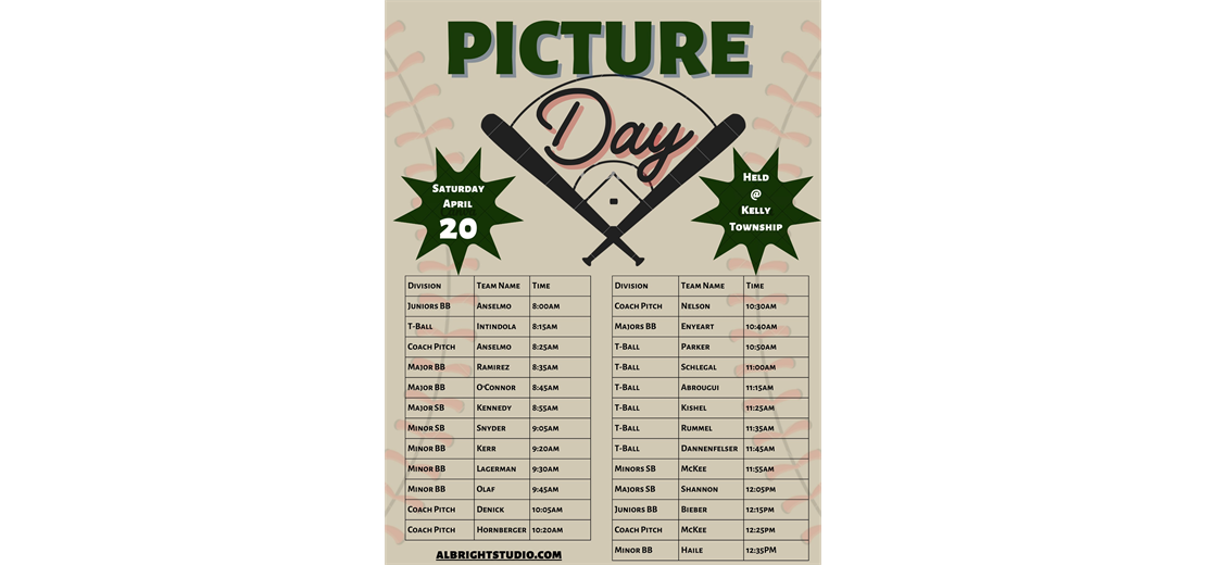 2024 Picture Day Schedule